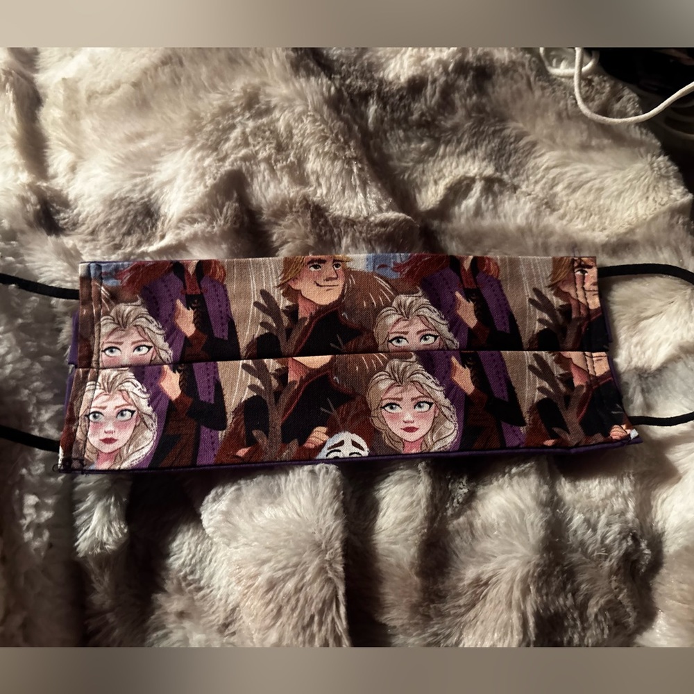 Kids Character Face Mask - Purple and Black